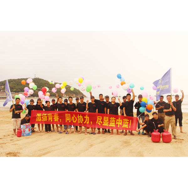百忙之中，公司組織員工海邊旅游